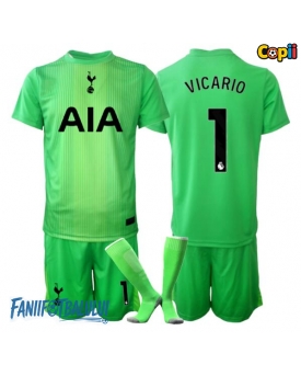 Tottenham Hotspur Guglielmo Vicario #1 Portarii Echipament de Fotbal Replică 2025-26 Copii Acasa (+ Șorturi)